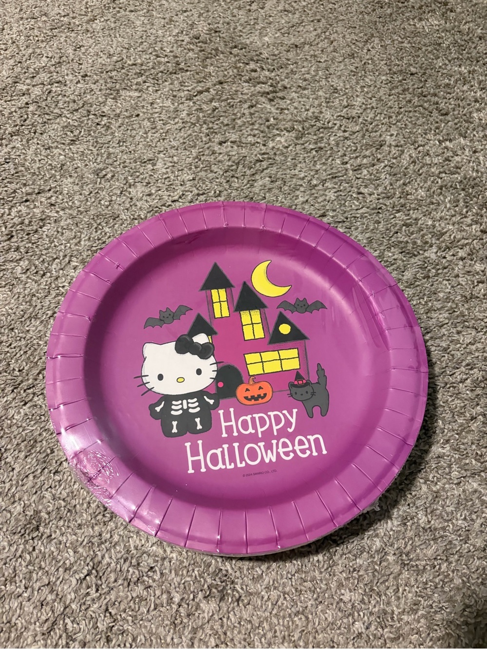 Hello Kitty Happy Halloween Paper Plate Set Of 16 Party Halloween Plates NEW